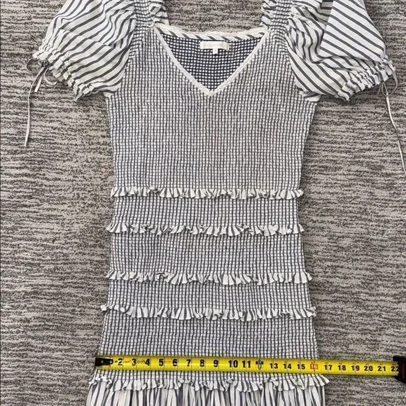 LOVESHACKFANCY THEA DRESS - STRIPE Navy/White Large - Picture 10 of 15